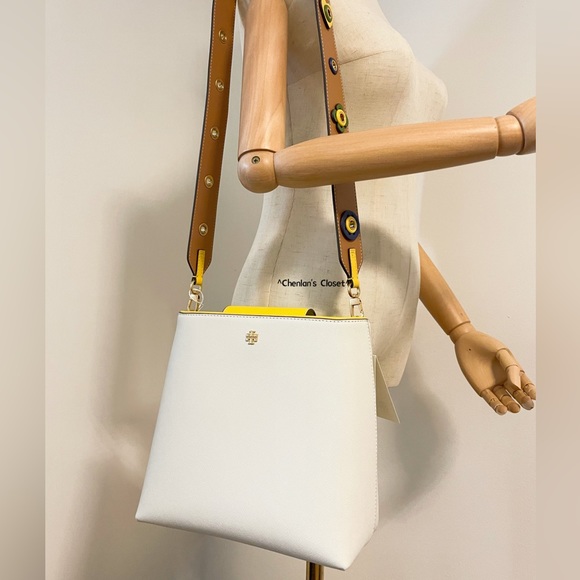 🔥NeW! $528 Tory Burch Novelty Bucket Bag - Picture 5 of 16